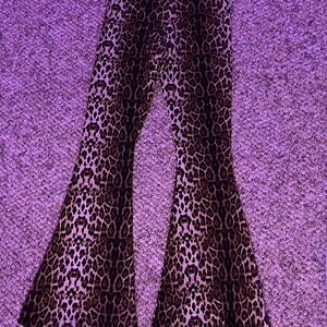 Leopard Print Flared leggings